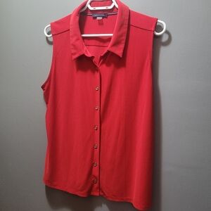 Tommy Hilfiger Red Sleeveless Top XL